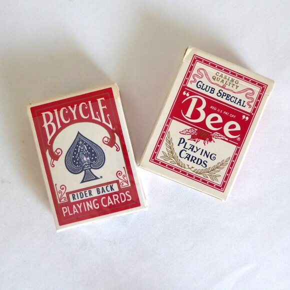 2 COMPLETE DECKS OF BICYCLE & BEE PLAYING CARDS STANDARD SIZE - Picture 1 of 7